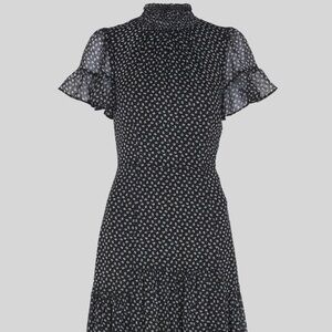 Whistles Black Autumn Bud Babycord Dress